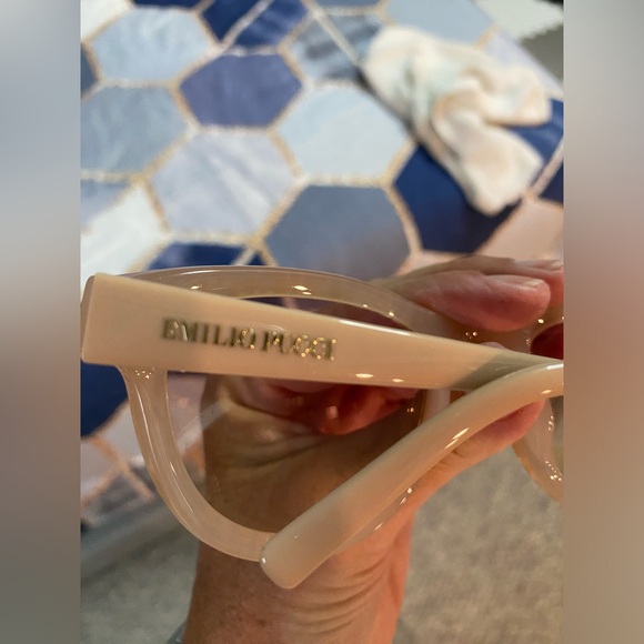 NEW LOW PRICE Emilio Pucci beige snakeskin sunglasses - Picture 2 of 4